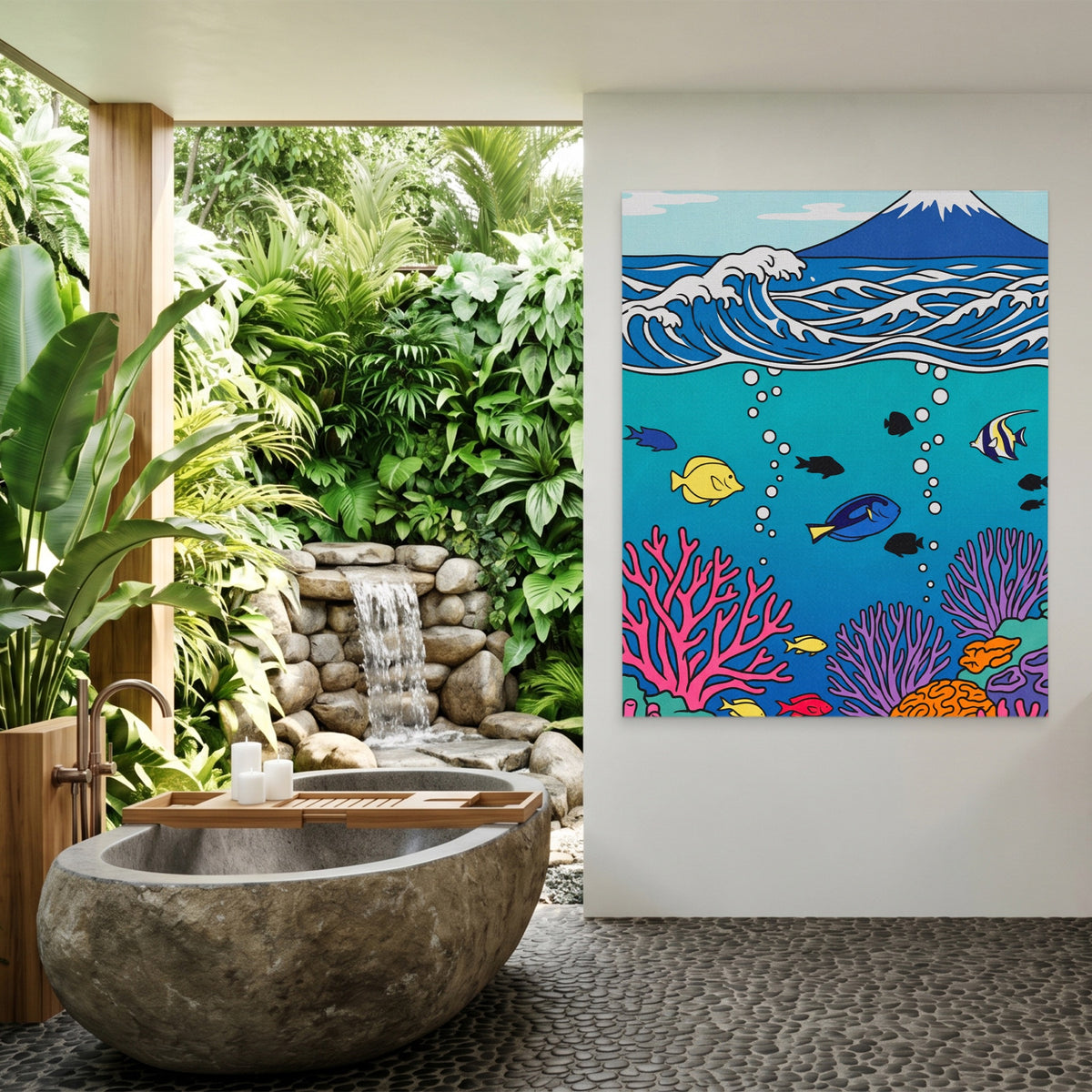 Mt. Fuji Underwater — Mt. Fuji Underwater Outdoor Bathroom Port 126