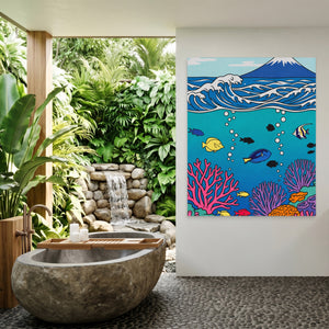 Mt. Fuji Underwater — Mt. Fuji Underwater Outdoor Bathroom Port 126