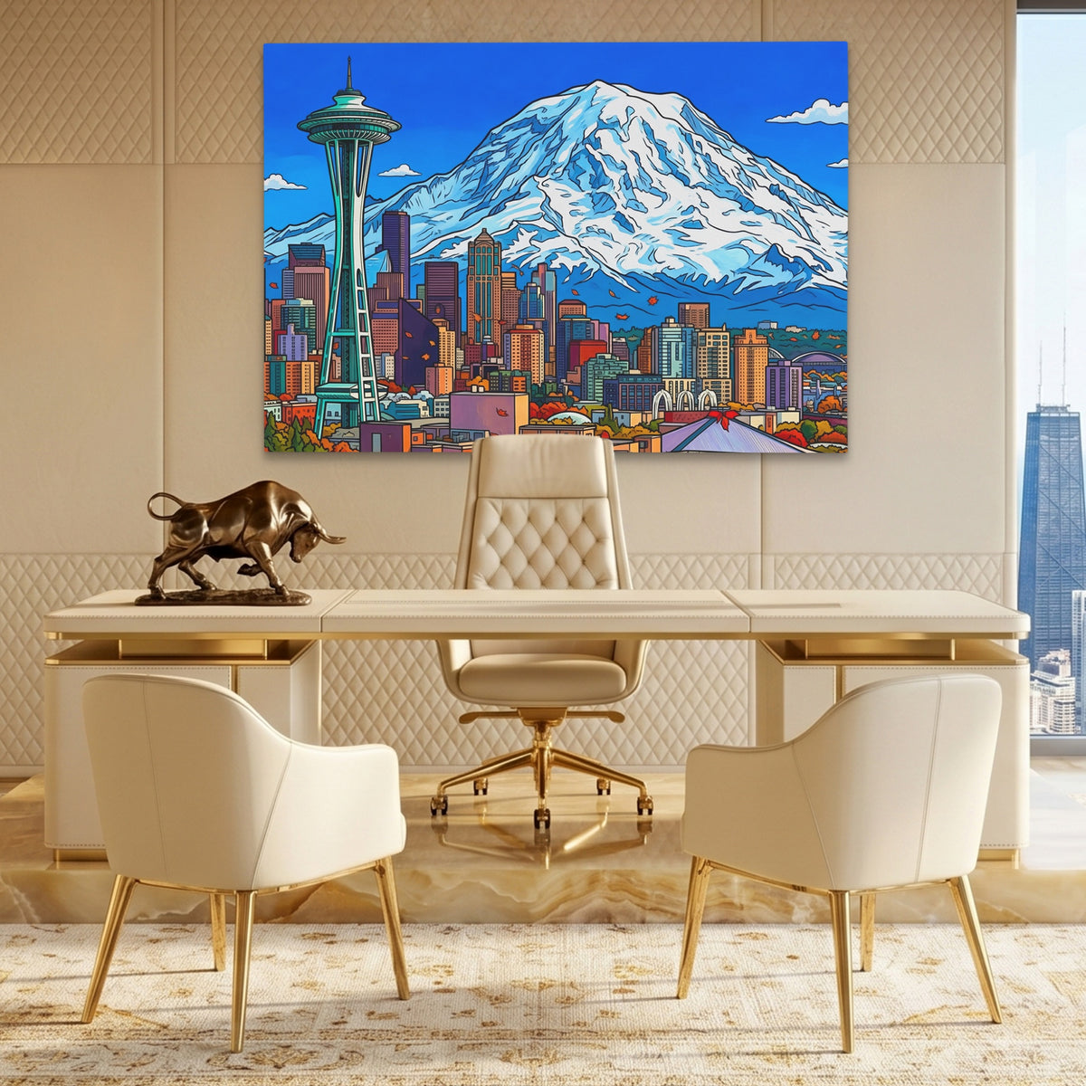 Mt. Rainier Skyline — Mt. Rainier Skyline Lux Gold Bull Land 173