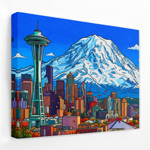 Mt. Rainier Skyline — Mt. Rainier Skyline Landscape   Side View   Mirror Wrap 141