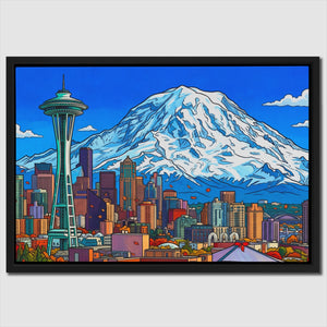 Mt. Rainier Skyline — Mt. Rainier Skyline Close Up Landscape 61