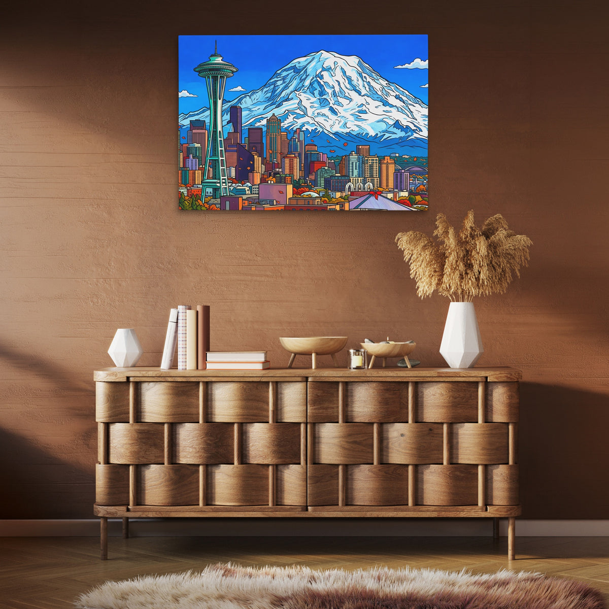Mt. Rainier Skyline — Mt. Rainier Skyline Brown Room Clean 29