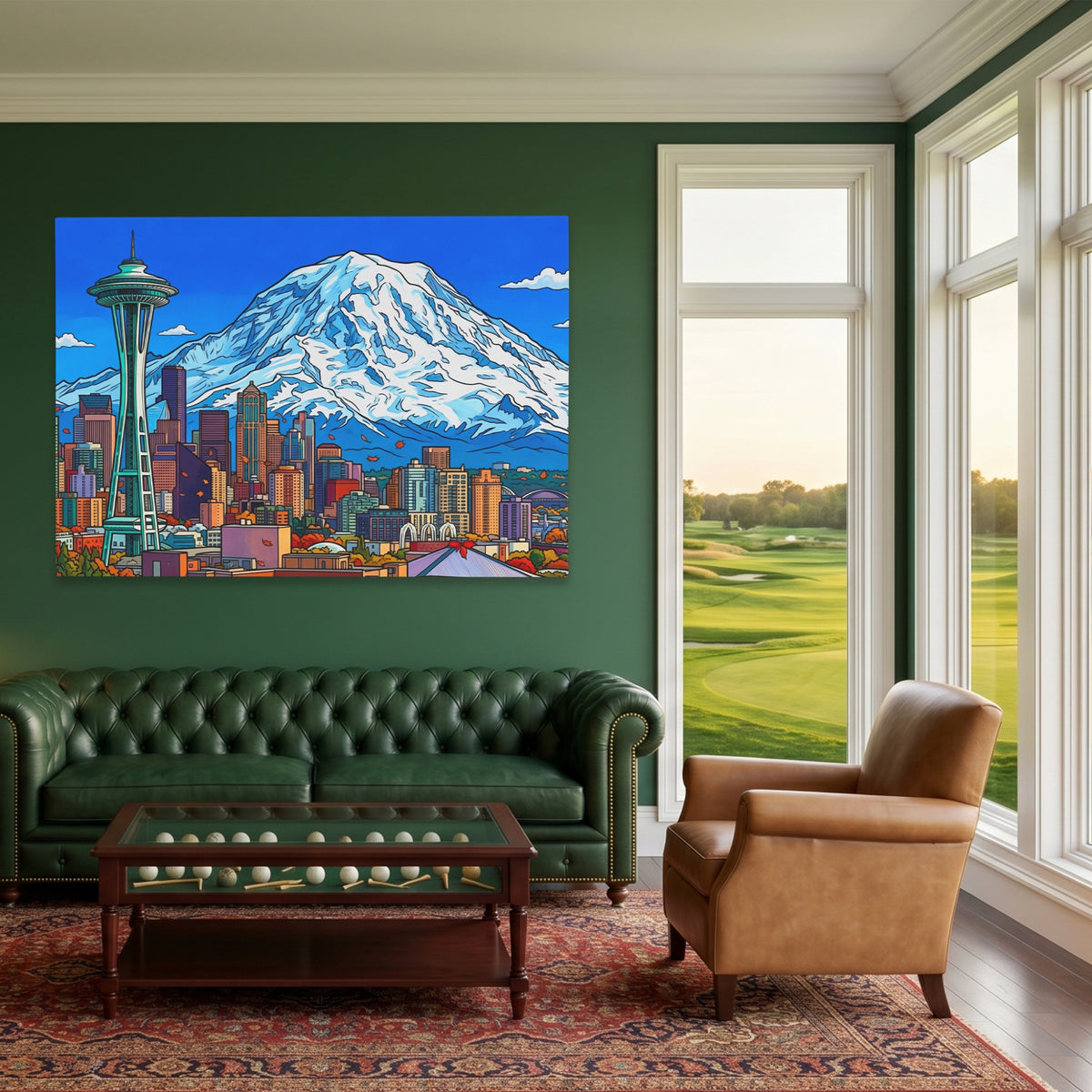Mt. Rainier Skyline — Mt. Rainier Skyline Green Golf House Land 77