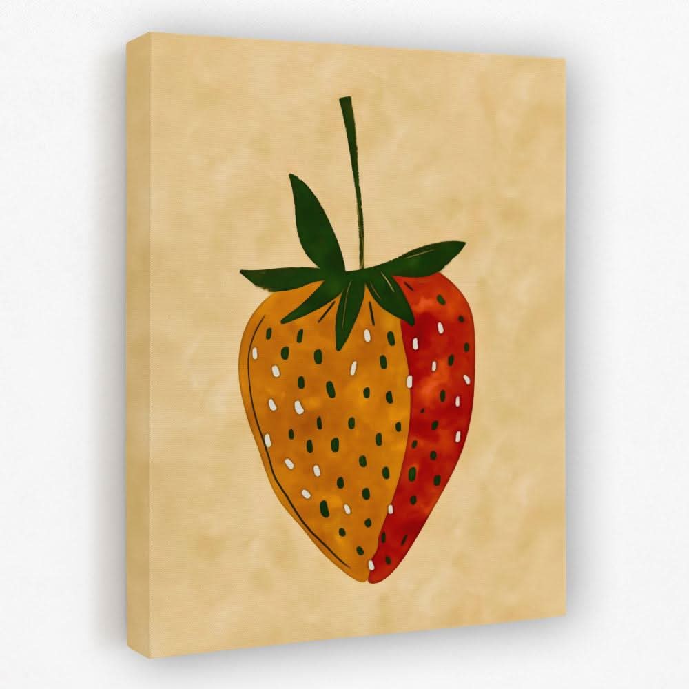 Multicolor Strawberry - Food Canvas Wall Art
