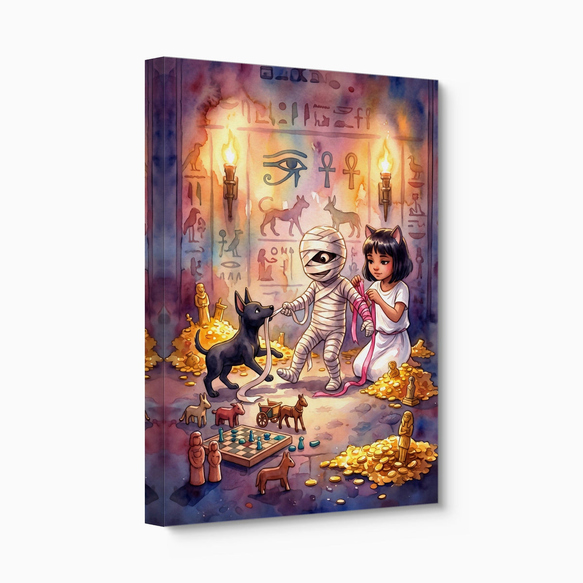 Mummy's Playful Bandages - Luxury Wall Art