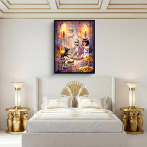 Mummy's Playful Bandages - Luxury Wall Art