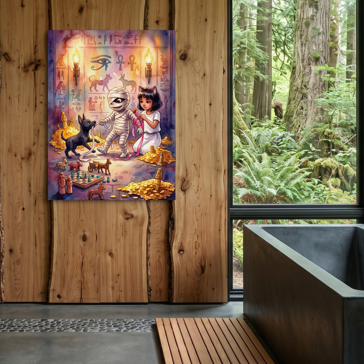 Mummy's Playful Bandages - Luxury Wall Art