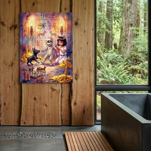 Mummy's Playful Bandages - Luxury Wall Art