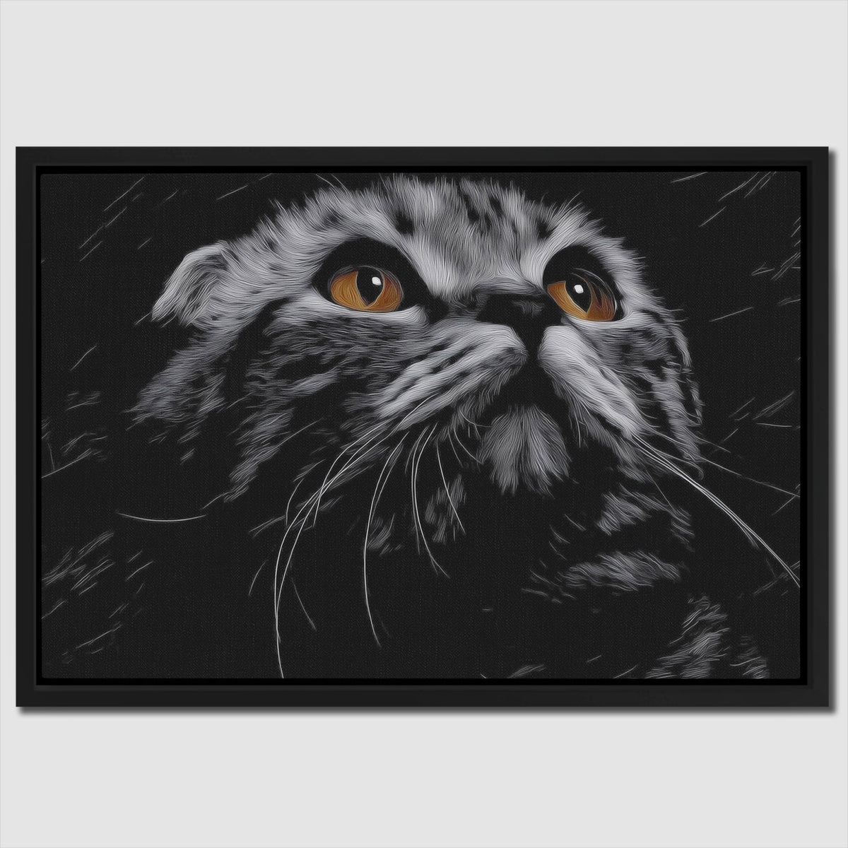 Munchkin Cat Luminous Eyes — Munchkin Cat Luminous Eyes Close Up Landscape 107