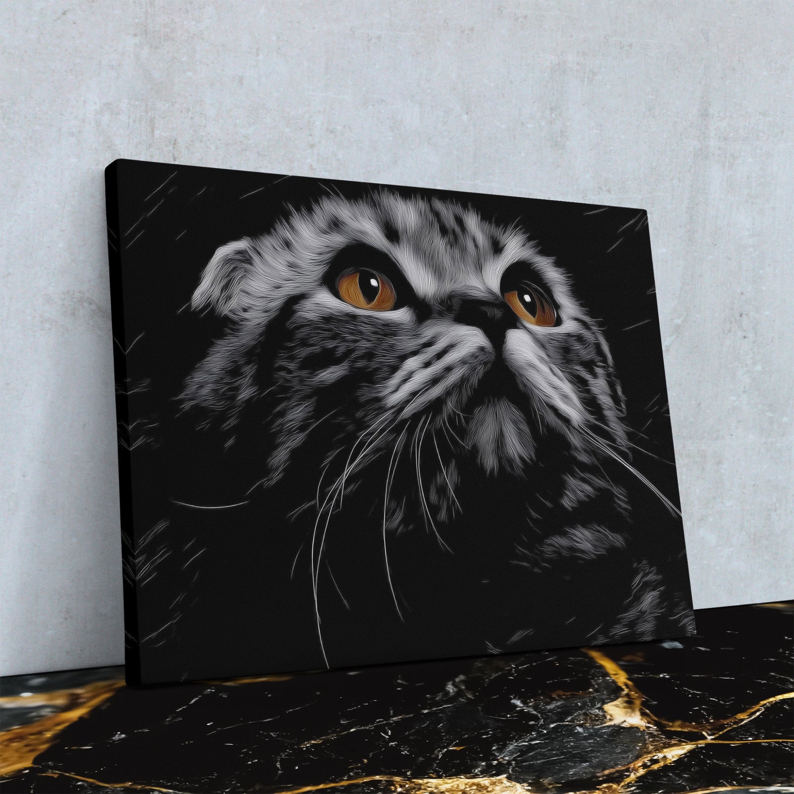 Munchkin Cat Luminous Eyes — Munchkin Cat Luminous Eyes Close Up Landscape 107