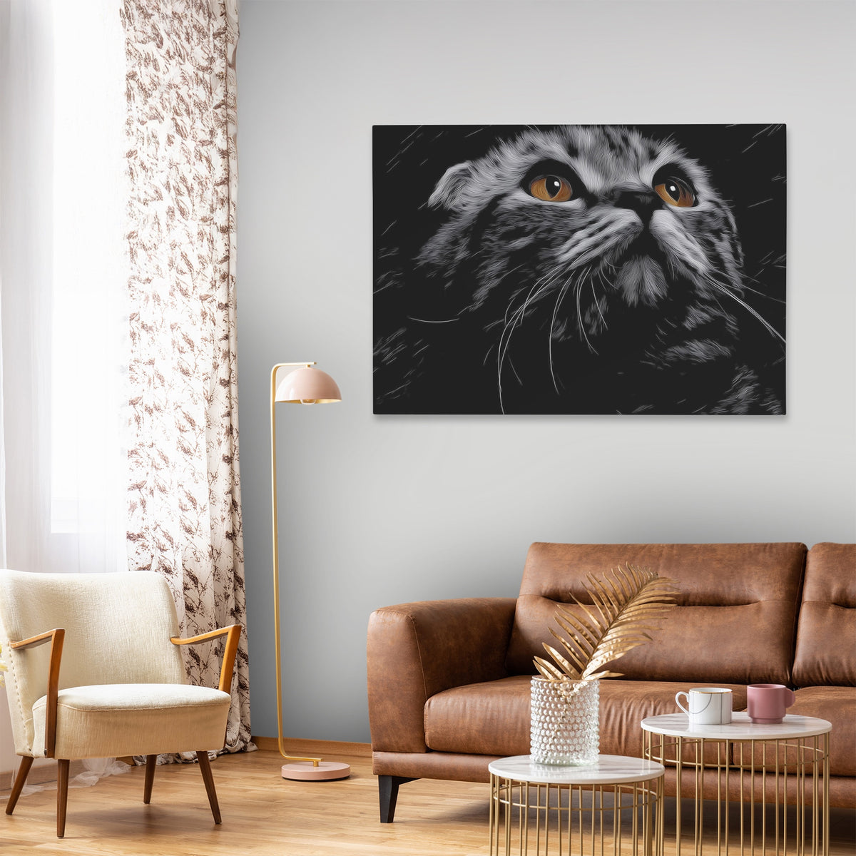 Munchkin Cat Luminous Eyes — Munchkin Cat Luminous Eyes New   Curtains Land 207