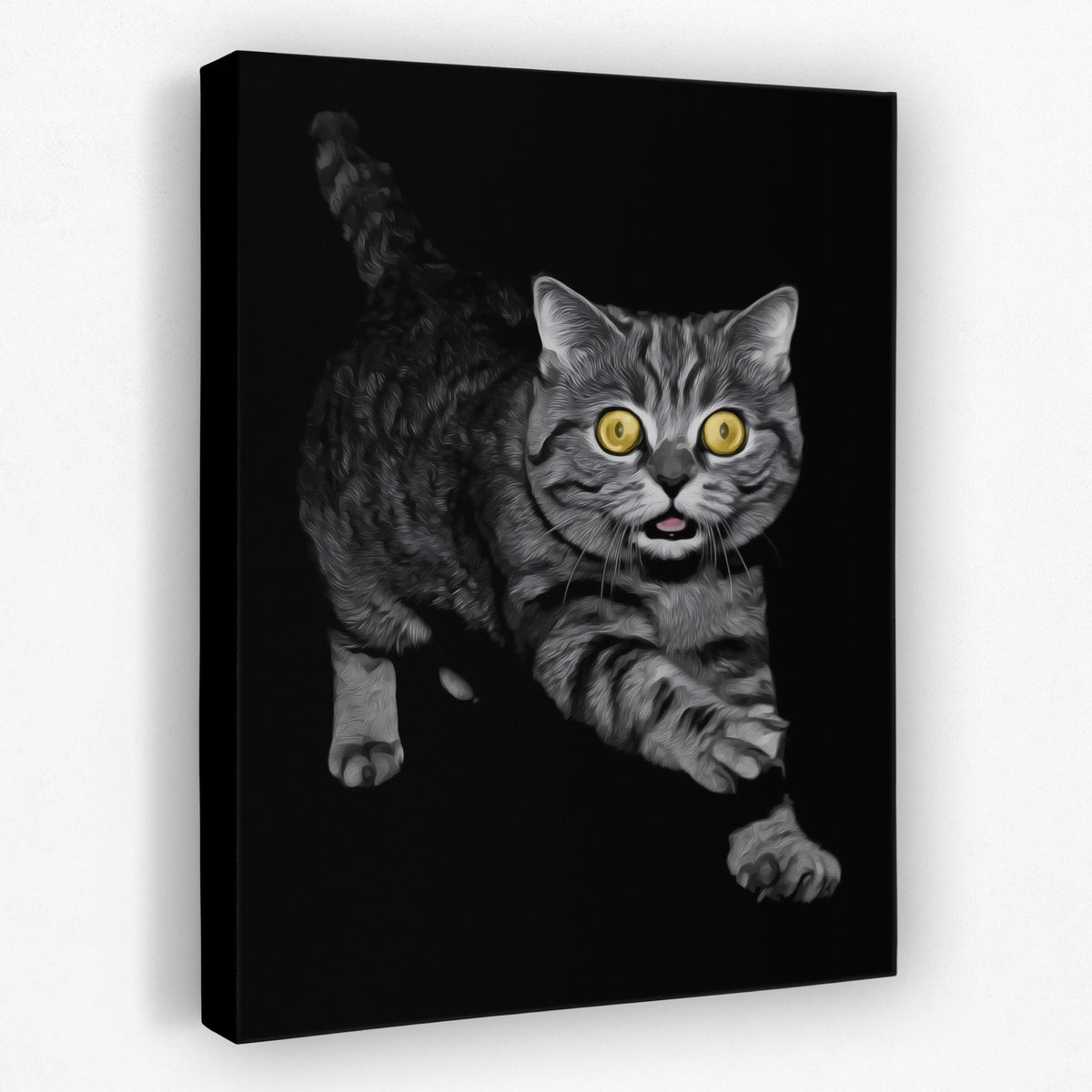Munchkin Cat Prowling canvas wall art