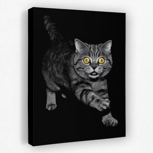 Munchkin Cat Prowling canvas wall art