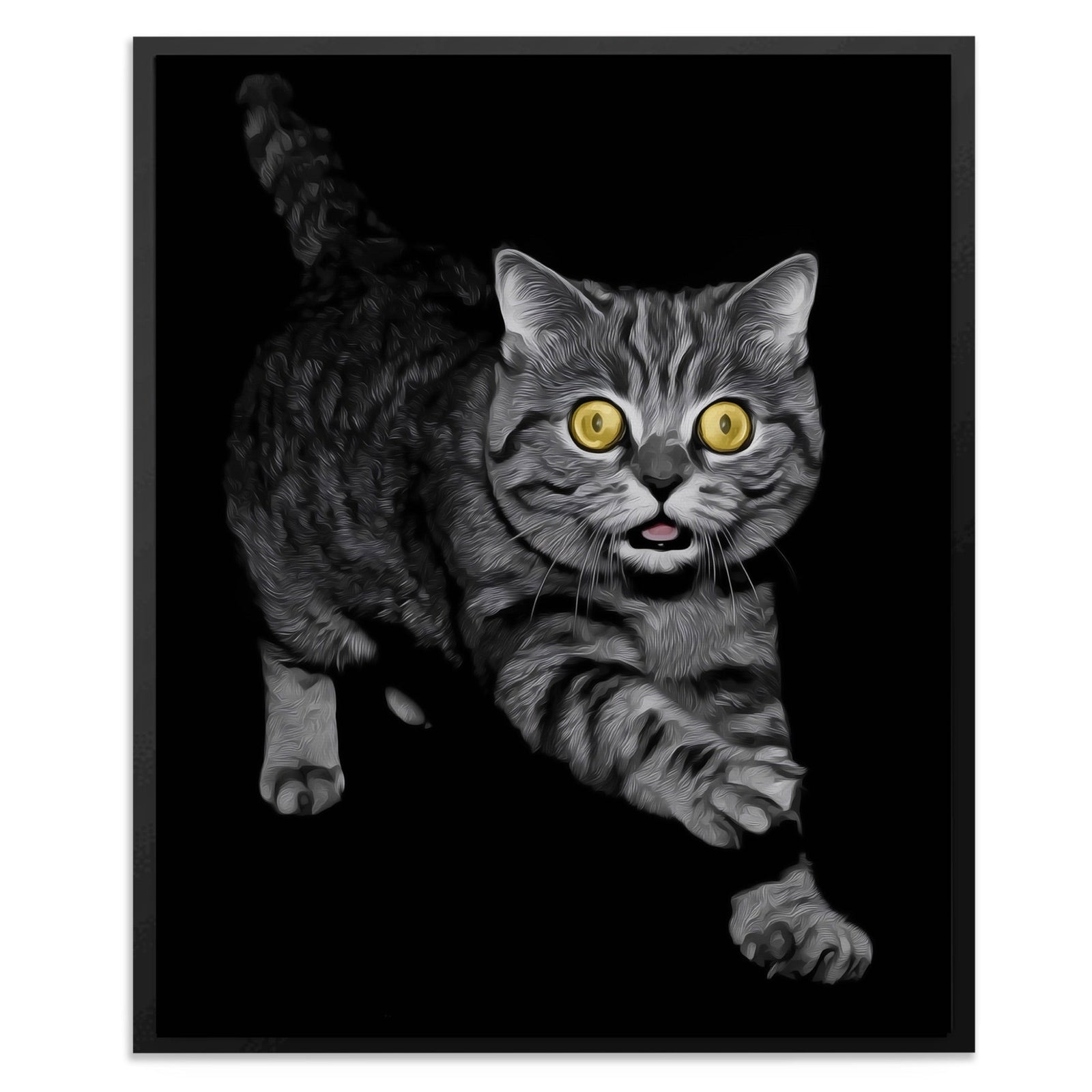 Munchkin Cat Prowling canvas wall art