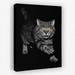Munchkin Cat Prowling — Munchkin Cat Prowling Portrait   Side View   Mirror 223