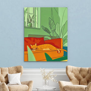 Napping Cat - Luxury Wall Art