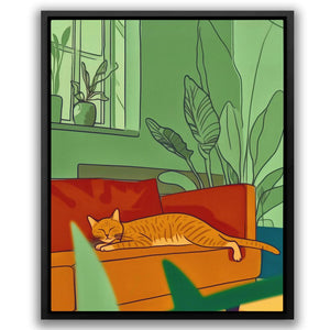 Napping Cat - Luxury Wall Art