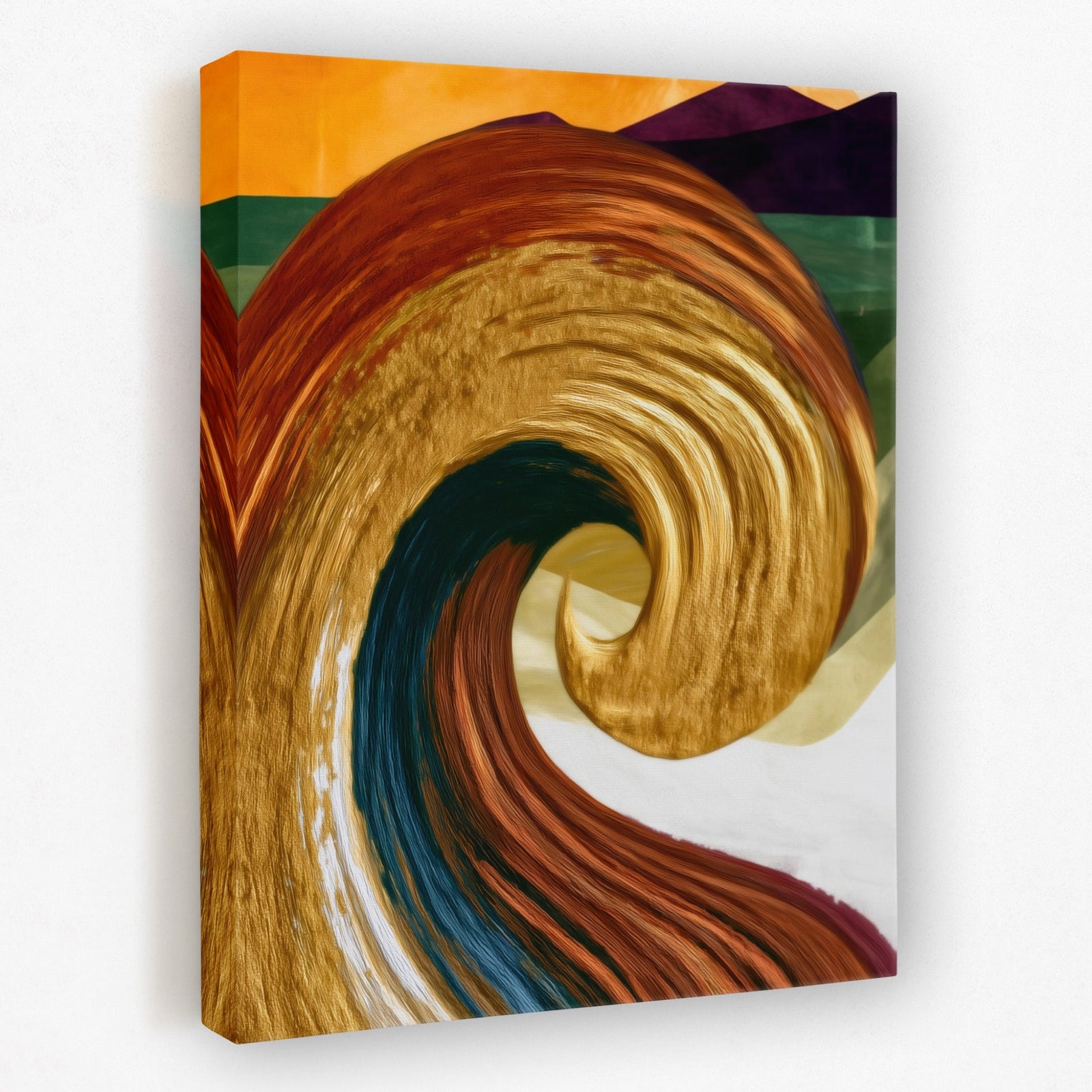 Natural Pigment Swirl canvas wall art