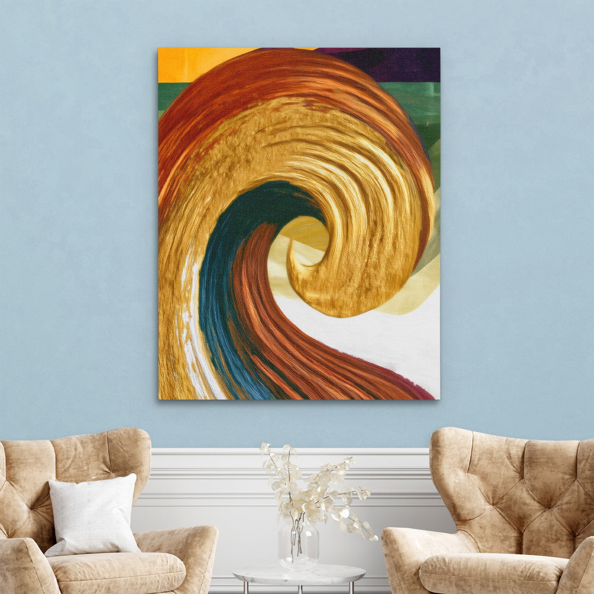 Natural Pigment Swirl — Natural Pigment Swirl Two Chairs Robins Egg Walls 320