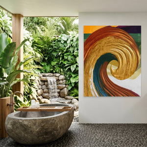 Natural Pigment Swirl — Natural Pigment Swirl Outdoor Bathroom Port 128