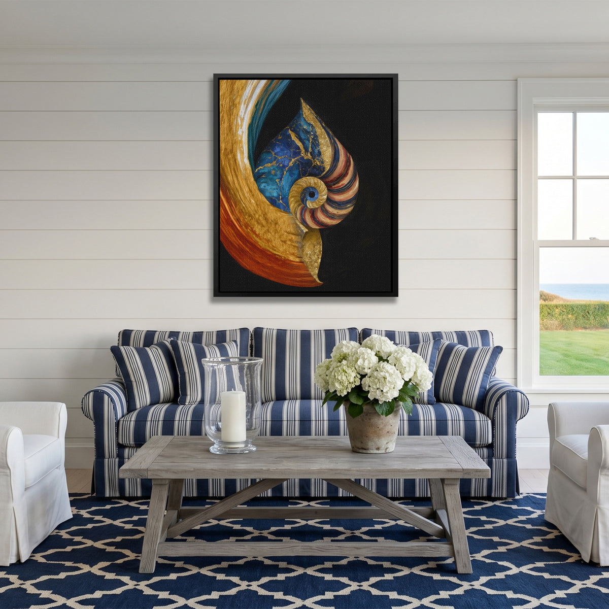 Nautilus Golden Spiral — Nautilus Golden Spiral Striped Couch Port 297