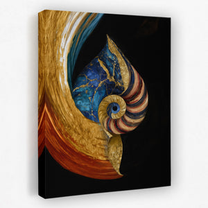 Nautilus Golden Spiral — Nautilus Golden Spiral Portrait   Side View   Mirror 225