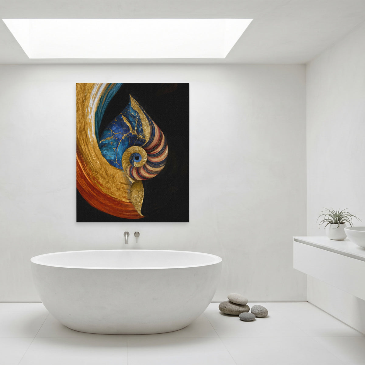 Nautilus Golden Spiral — Nautilus Golden Spiral Minimalist Bathroom Port 57