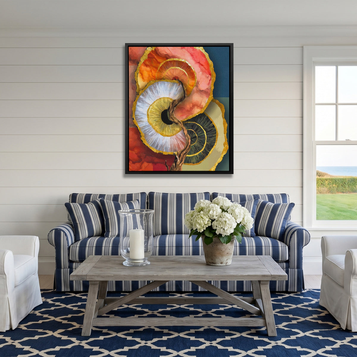 Nautilus Organic Concentric — Nautilus Organic Concentric Striped Couch Port 298