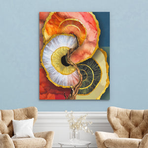 Nautilus Organic Concentric — Nautilus Organic Concentric Two Chairs Robins Egg Walls 322
