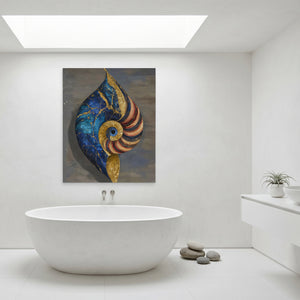 Nautilus Spiral Gold — Nautilus Spiral Gold Minimalist Bathroom Port 59