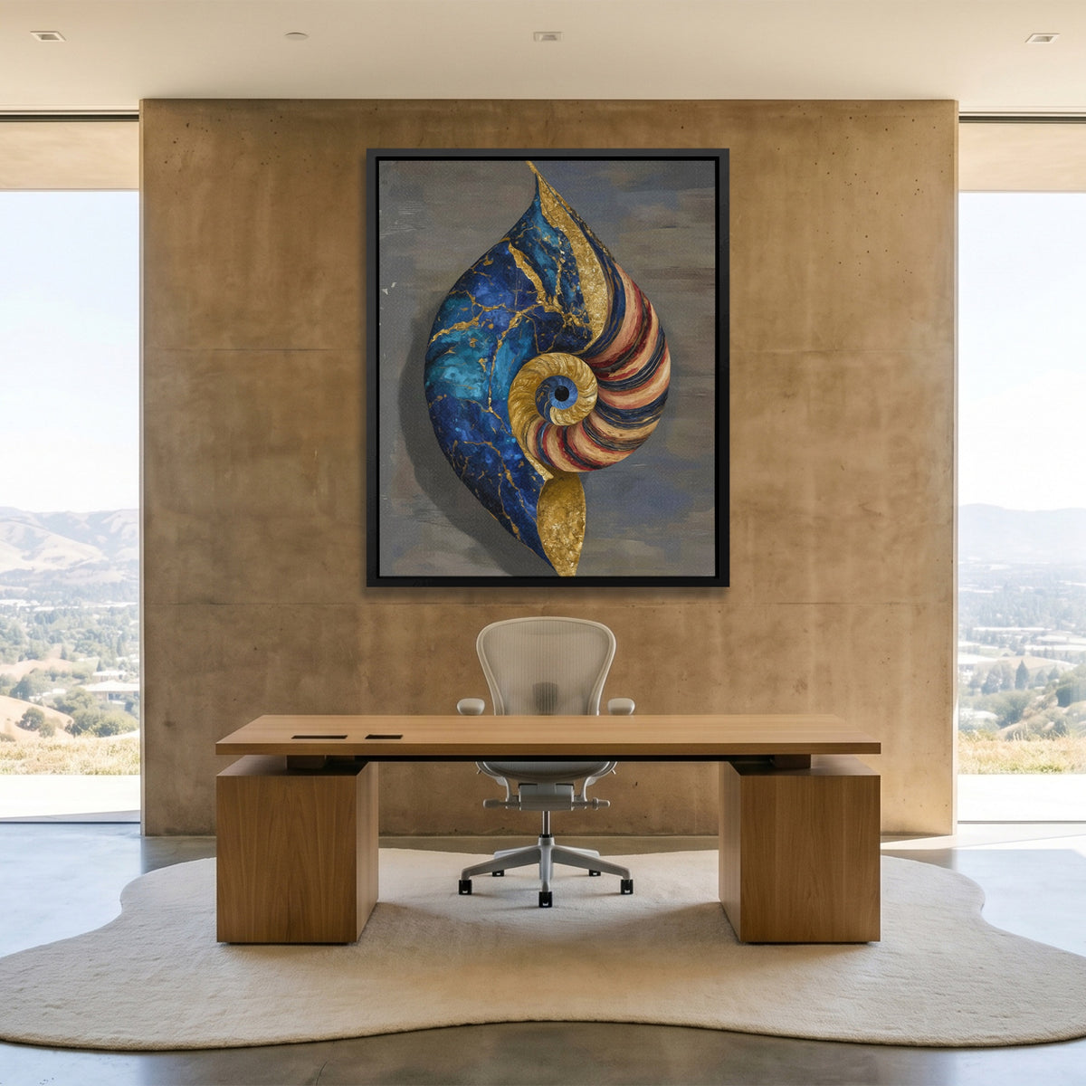 Nautilus Spiral Gold — Nautilus Spiral Gold Minimalist Lux Office Port 83
