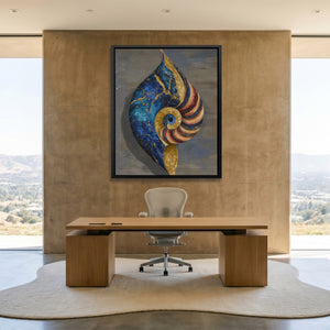 Nautilus Spiral Gold — Nautilus Spiral Gold Minimalist Lux Office Port 83