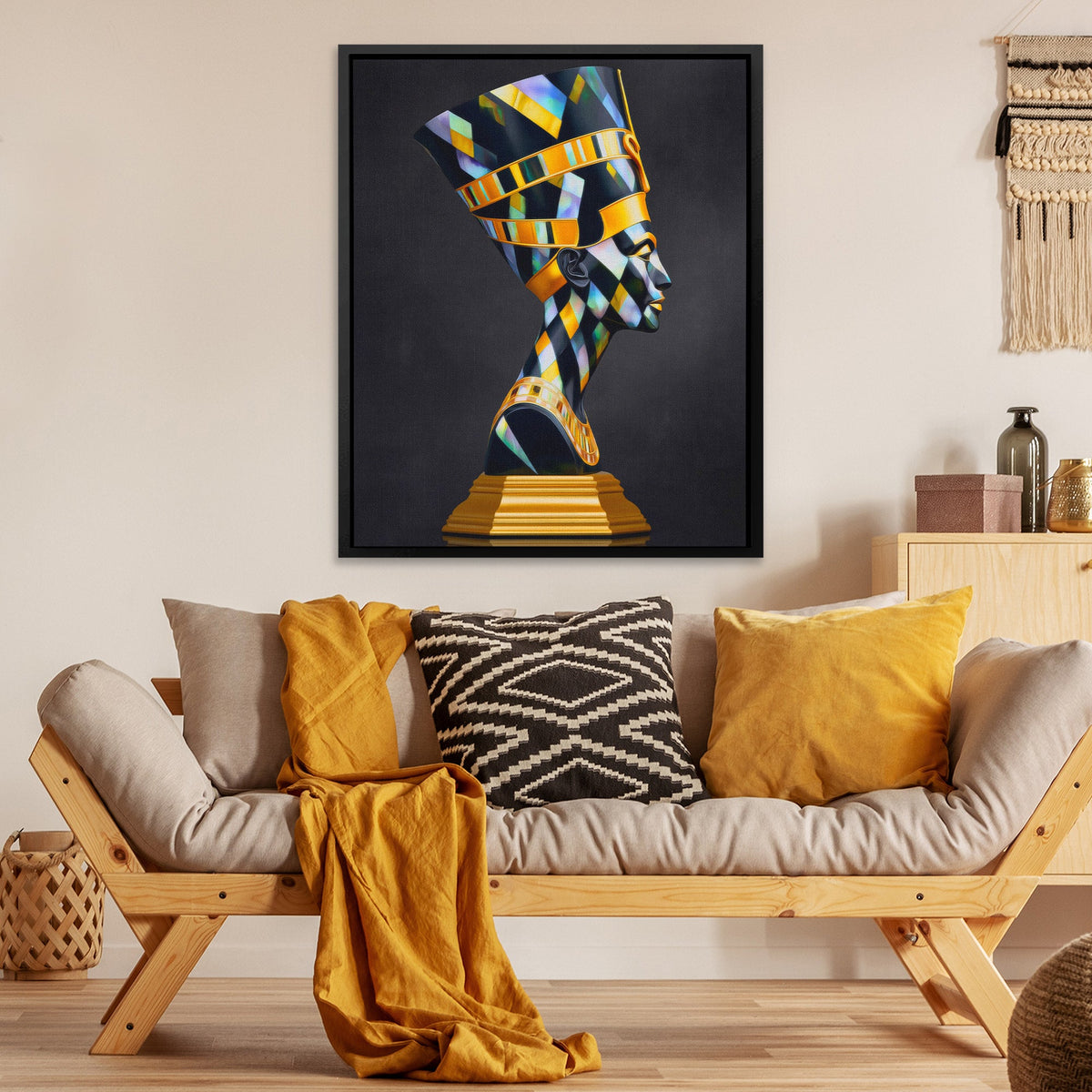 Nefertiti Prismatic Crown - Luxury Wall Art