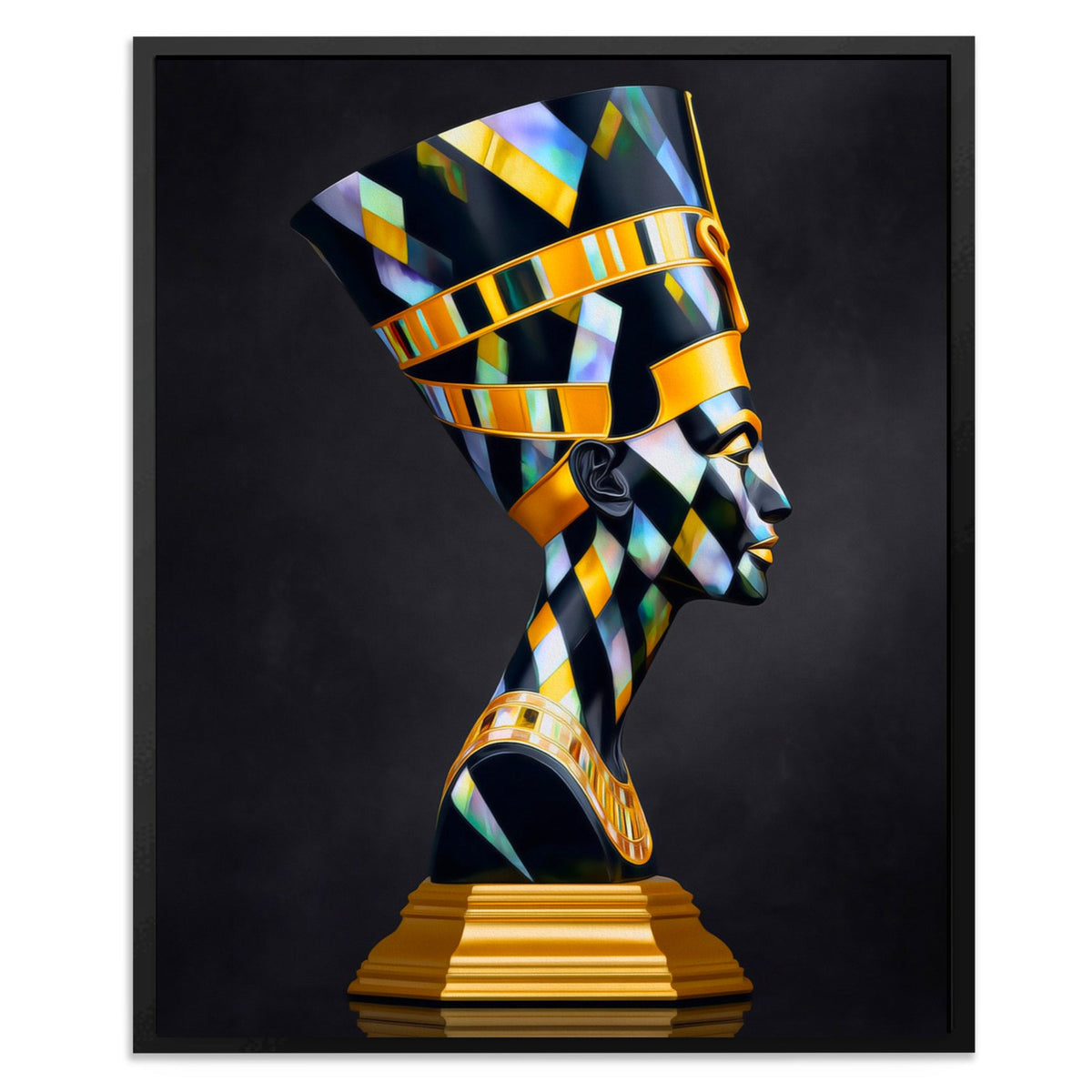 Nefertiti Prismatic Crown - Luxury Wall Art