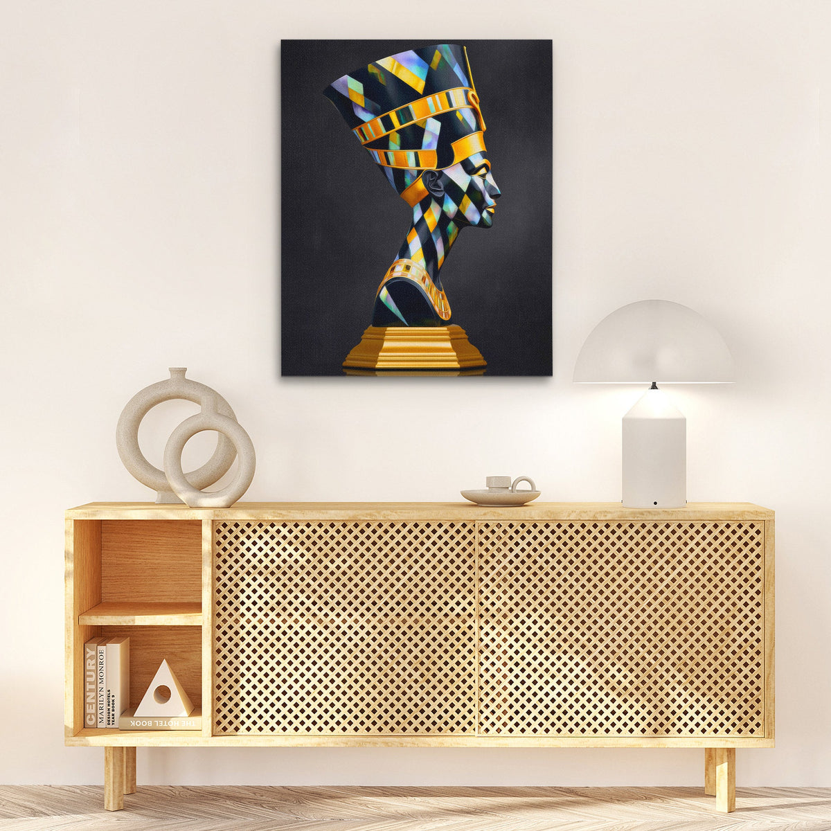 Nefertiti Prismatic Crown - Luxury Wall Art