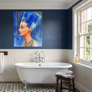 Nefertiti Tall Crown — Nefertiti Tall Crown Blue Bathroom Port 74