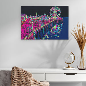 Neon Carnival Night — Neon Carnival Night White Office Glass land 291