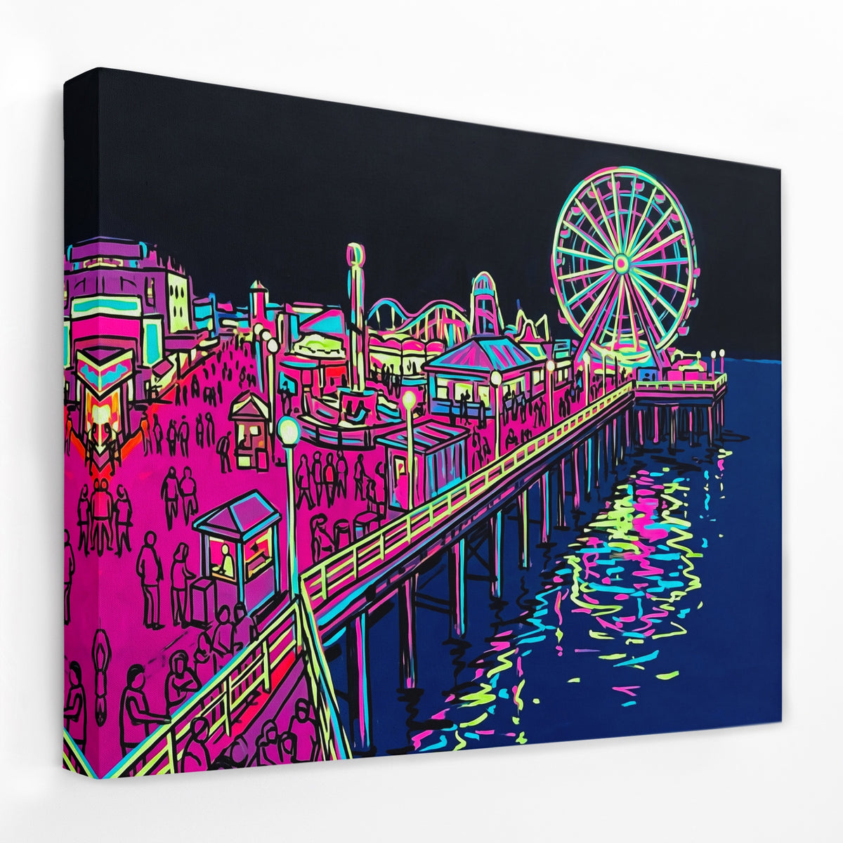 Neon Carnival Night — Neon Carnival Night Landscape   Side View   Mirror Wrap 171