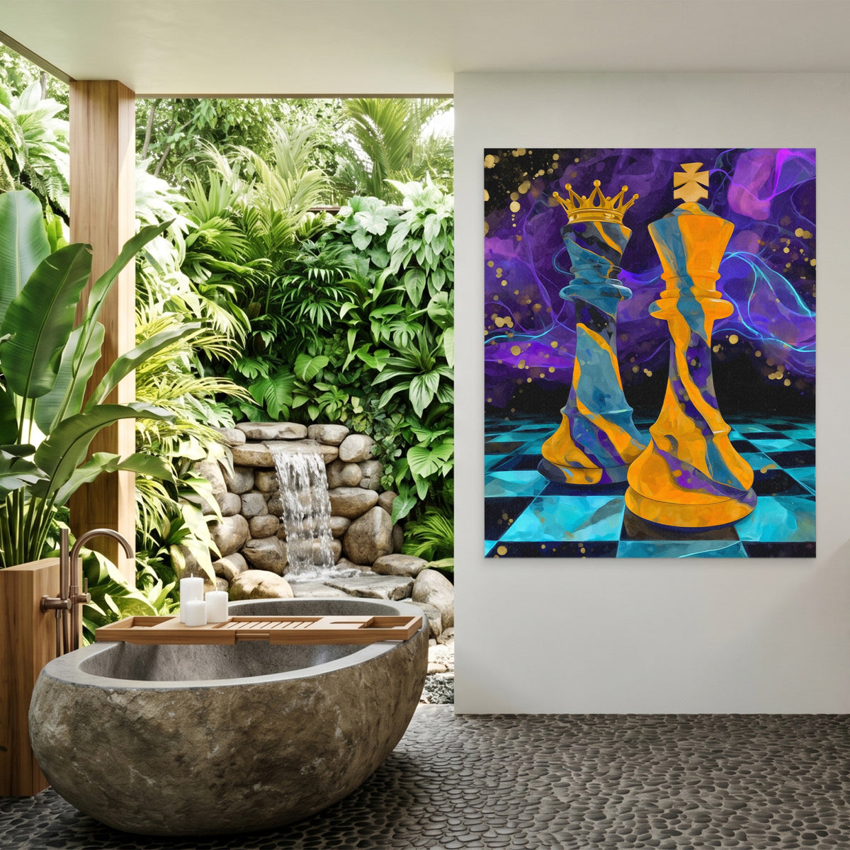 Neon Chess Royalty — Neon Chess Royalty Outdoor Bathroom Port 132