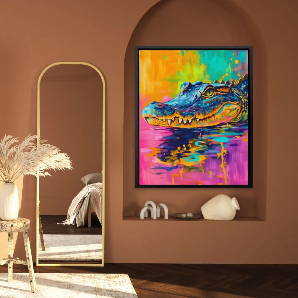 Neon Croc - Luxury Wall Art