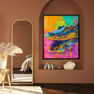Neon Croc - Luxury Wall Art