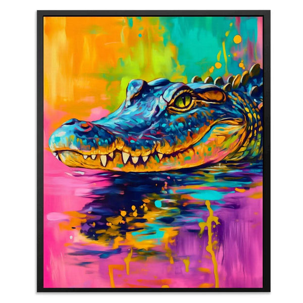 Neon Croc in a room