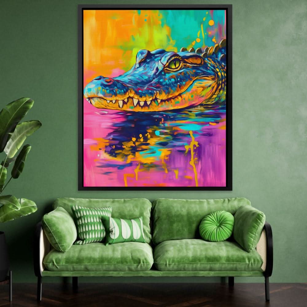 Neon Croc - Luxury Wall Art