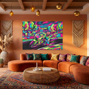 Neon Motorcycle Rush — Neon Motorcycle Rush Boho Living Land 73