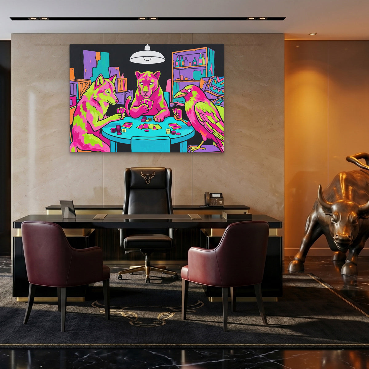 Neon Poker Night — Neon Poker Night Bull Bronze Land 94