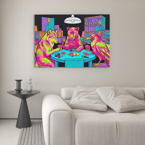 Neon Poker Night — Neon Poker Night Luxury White Couch 194
