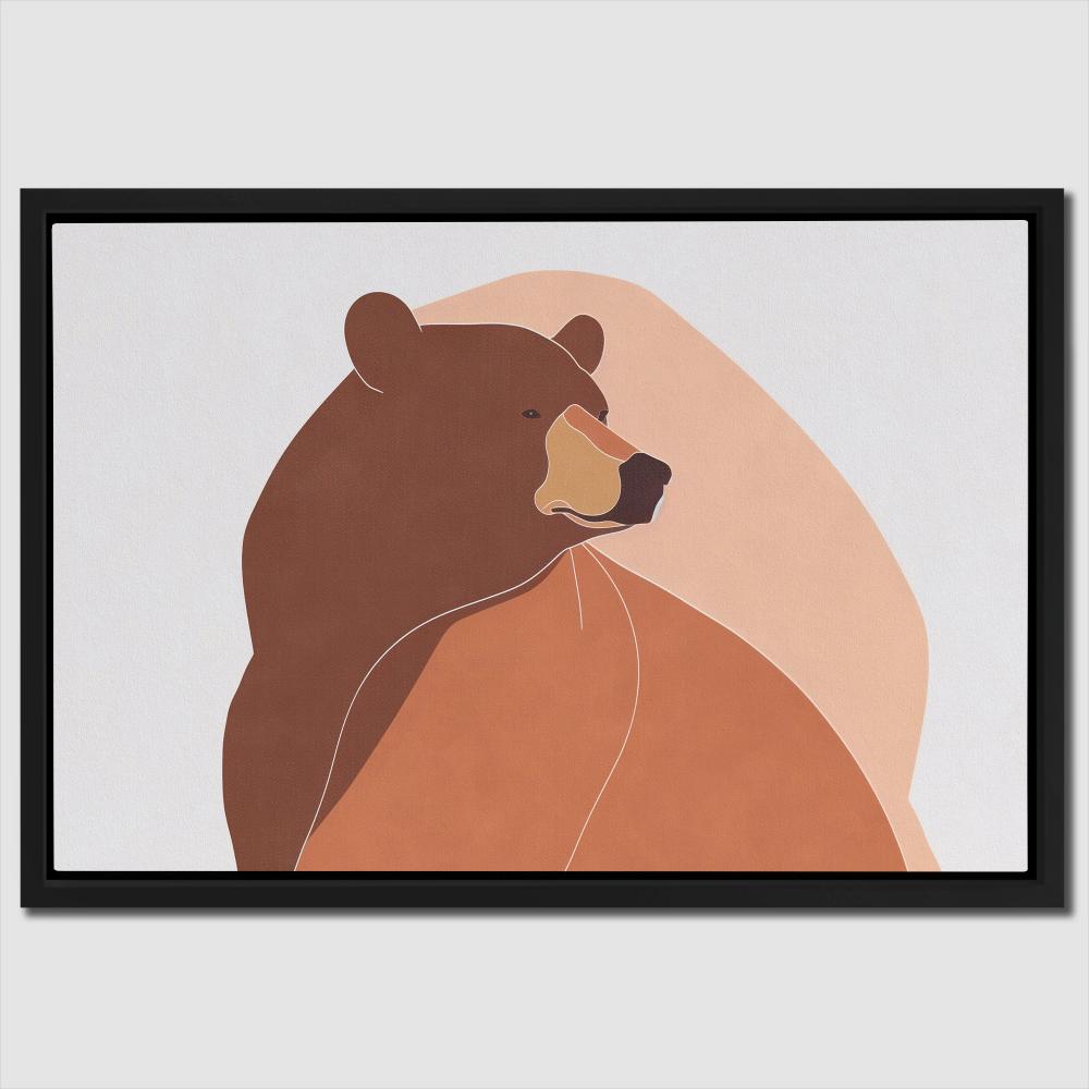 Neutral Brown Bear - Luxury Wall Art