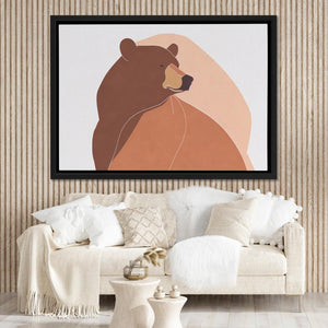 Neutral Brown Bear - Luxury Wall Art