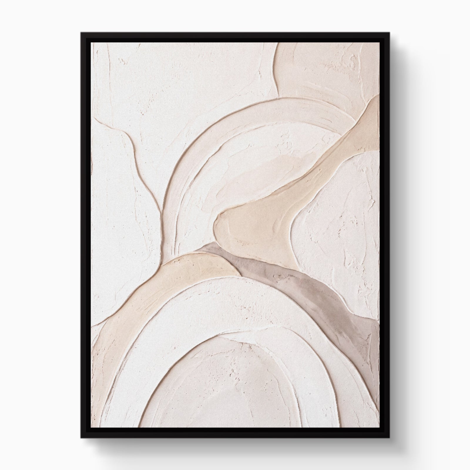 Neutral Sculpted Curves — neutral sculpted curves white studio framed black