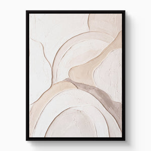 Neutral Sculpted Curves — neutral sculpted curves white studio framed black